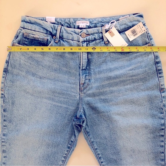 GOOD AMERICAN NWT Good Girlfriend High Denim Jeans NEW With Tags - Picture 15 of 16